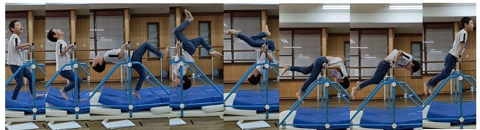 逆上がりテスト合格４連発！１人目１年生Ｋちゃん、針時計みたいな逆上がり、いつも伝えていることを忠実に実行してくてくれた上での合格、よく頑張りました！