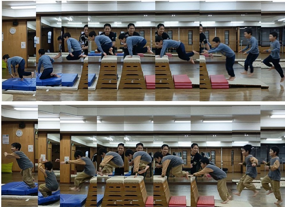 閉脚とび初練習、１日で跳べてしまいました！閉脚とびが跳べないまま体操教室に通い続けてる子、各地にたくさんいると思います！