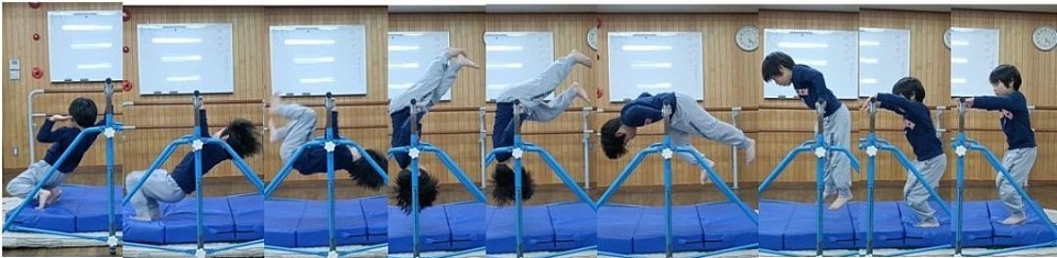 お腹でぶら下がると痛かったんです！！ですので痛くない場所、これを説明しました。すでに自信満々の表情で出来るよあになりました！大きな自信を手に入れてくれたかなと思います♪