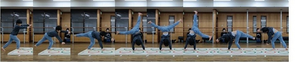 側転、Z君上手になりましたね！横で見たら100点大側転？！