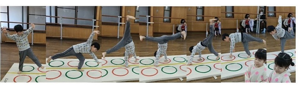 年長R君、横向き画像だと「大」ですね！さぁ縦で見るとどうなのか…。みんなそうなんですけど、毎回違う回り方をするんです！次週はテスト、困りましたね〜💧