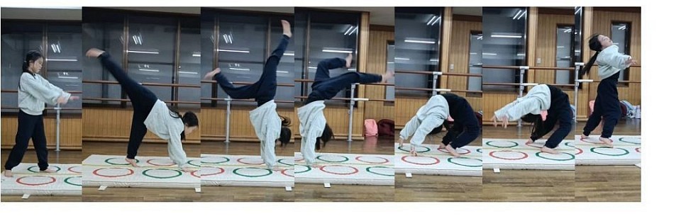 倒立ブリッジ〜起き上がりに合格したRちゃん、猛スピードで成長を続けてます！