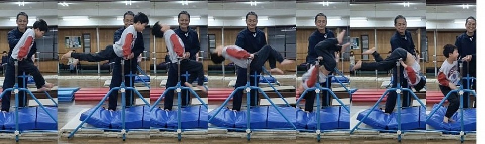 テストで後方支持回転合格、新2年生Kちゃんは最近自信みなぎってます！