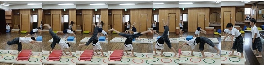 教室に入って２ヵ月で側転大！４年生N君、自信深めてます！