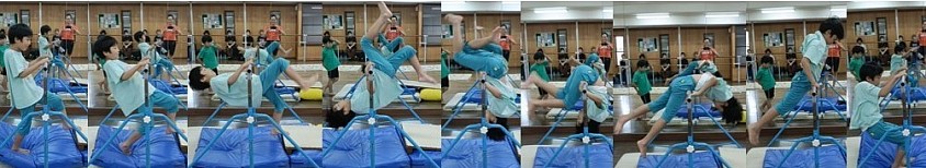 初めてさかあがり出来た！１人目A君、出来てしまえばこんなもん、この日何度も回っておりました！