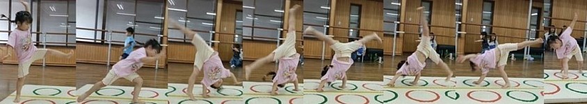 年少でこの大きな側転、かなりレアケースです！なぜこれが出来るのか、運動センスもありますがMちゃんは身体がとても柔らかいという、身体を動かすために有利な特徴を持っています！