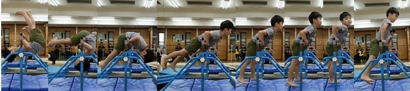 年長I君、教室に入って初回鉄棒練習月で逆上がり初成功！絶好調です！