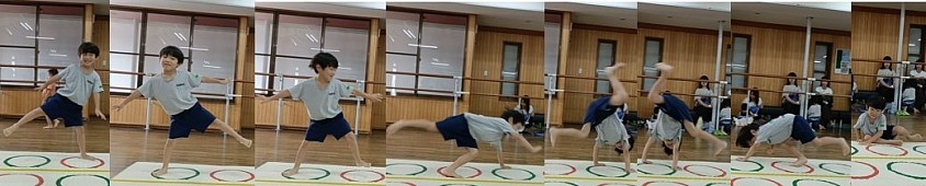 成長著しい年長H君、台つき側転を卒業して小～中くらいで回れてます！