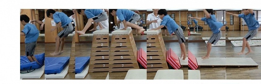 学年が上がると保護者様の観覧率も下がります。ですので動画をお届けし、練習の様子をお届けしてます。撮影者はお友達、学年が上がるとこれが出来るので助かります。とび箱とロイター板の間の赤い障害物、次に繋げる大きな意味があるんですよ！縦向きとび箱に怖さの残るN君、そこを突破するために今の練習をしてます！